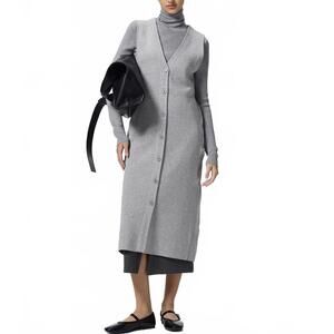 Uniqlo GU Knit Jumper Dress Gray NWT XS